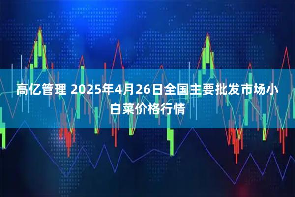 高亿管理 2025年4月26日全国主要批发市场小白菜价格行情