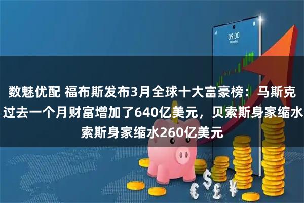 数魅优配 福布斯发布3月全球十大富豪榜：马斯克稳居首位，过去一个月财富增加了640亿美元，贝索斯身家缩水260亿美元